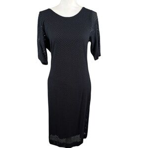 slim fit dress slacks White Mark Plus Size Tweed Fit and Flare Dress - Black
